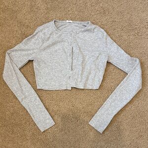 Cotton On Gray Women's Cropped Cardigan